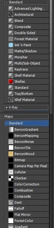 انتخاب متریال در تری دی مکس