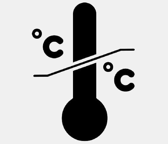 thermometer از علائم بسته بندی