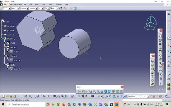 دسترسی به محیط Sketcher کتیا